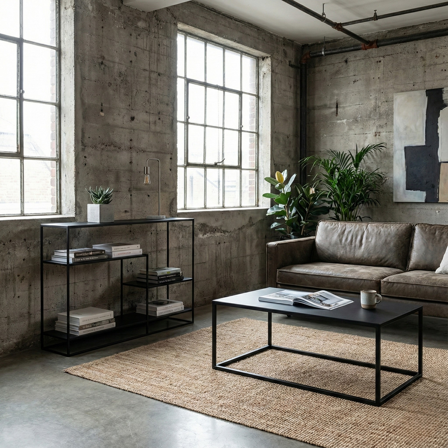 COMBO: Arrimo Escalonado + Mesa rectangular metal