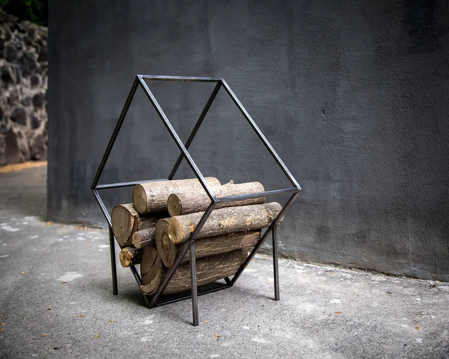 Porta leña 60 │LUXE Metal BLACK