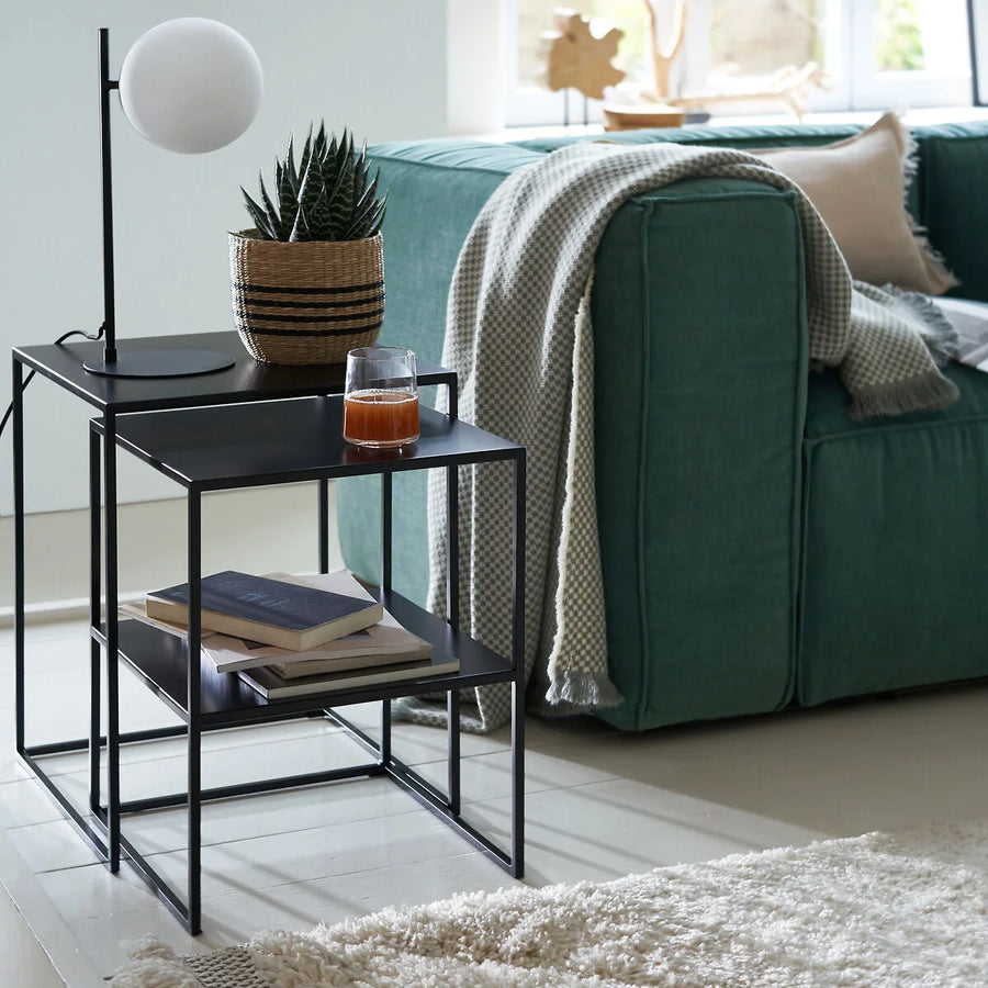 Set de Mesas lateral nido 40 Metal BLACK