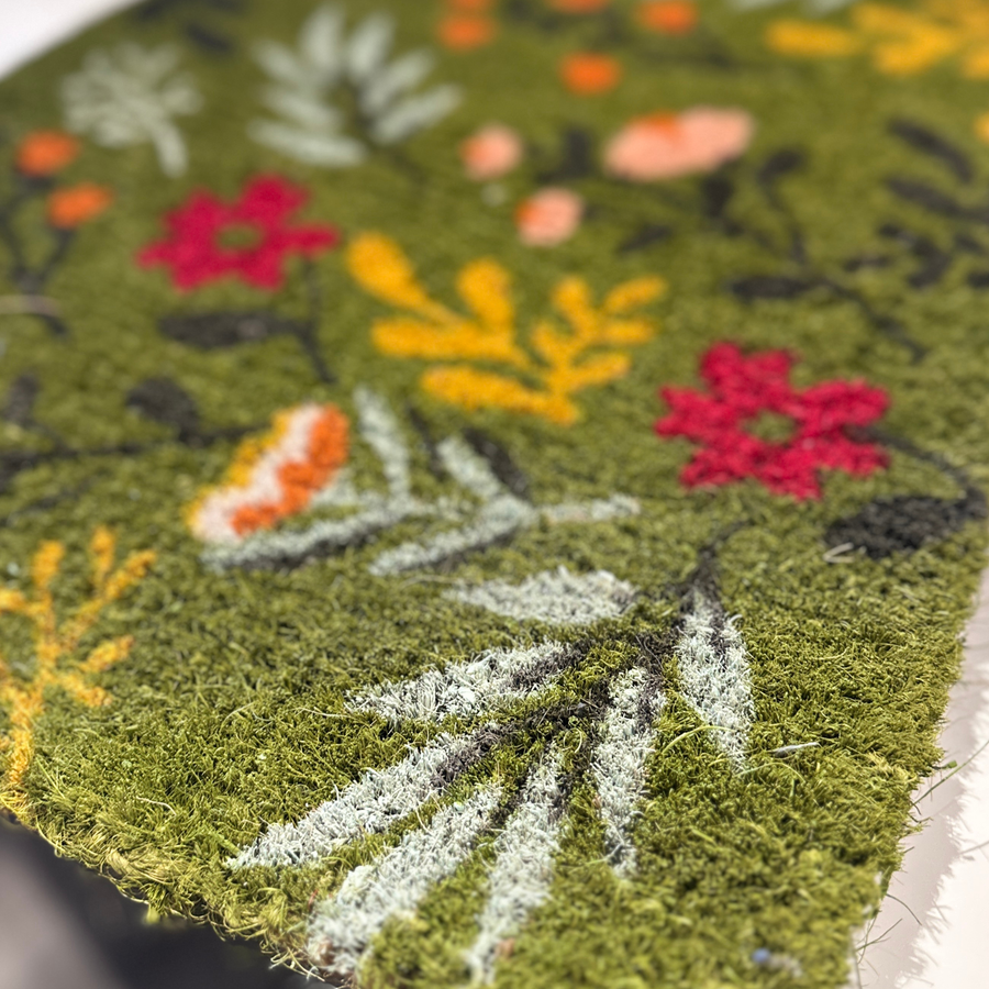 Limpiapiés de fibra de coco Bosque Verde - 45 × 75 cm