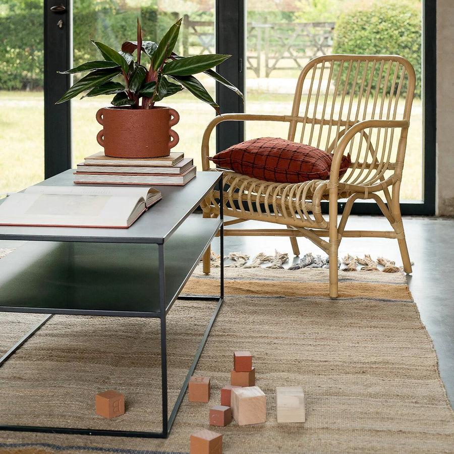 Mesa de centro 120 doble metal black