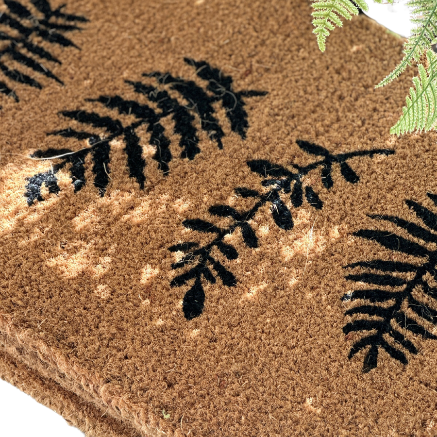 Limpiapiés de fibra de coco Helechos Simple - 45 × 75 cm