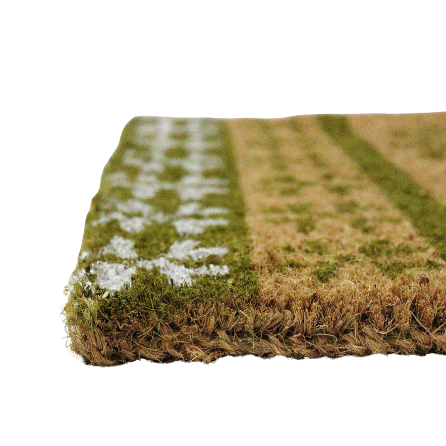Limpiapiés de fibra de coco Boho Verde - 45 × 75 cm