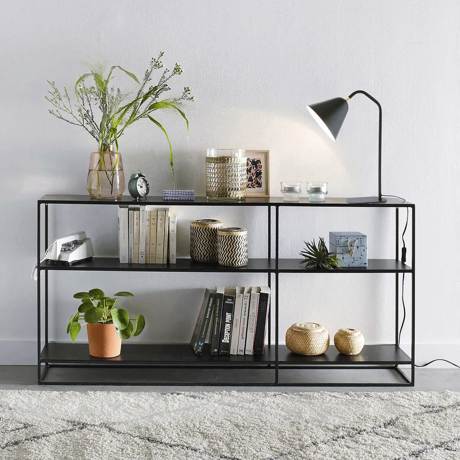 Estantería baja 140 metal black