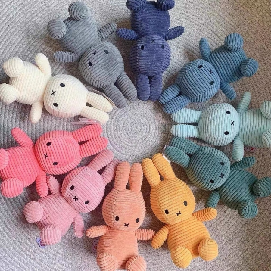 Peluche Miffy Eco Corduroy 23 cm Dusty rose