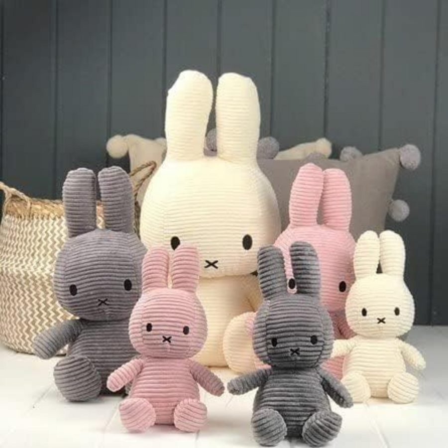 Peluche Miffy Eco Corduroy 33 cm Grey