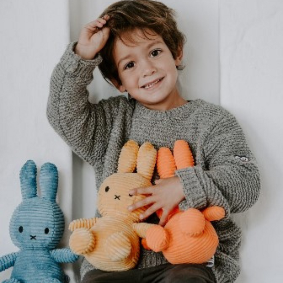 Peluche Miffy Eco Corduroy 23 cm Turquoise