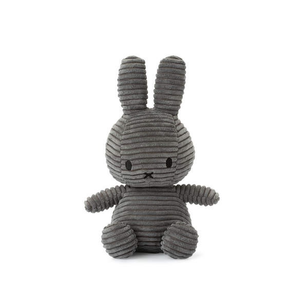 Peluche Miffy Eco Corduroy 23 cm - 9" color Grey