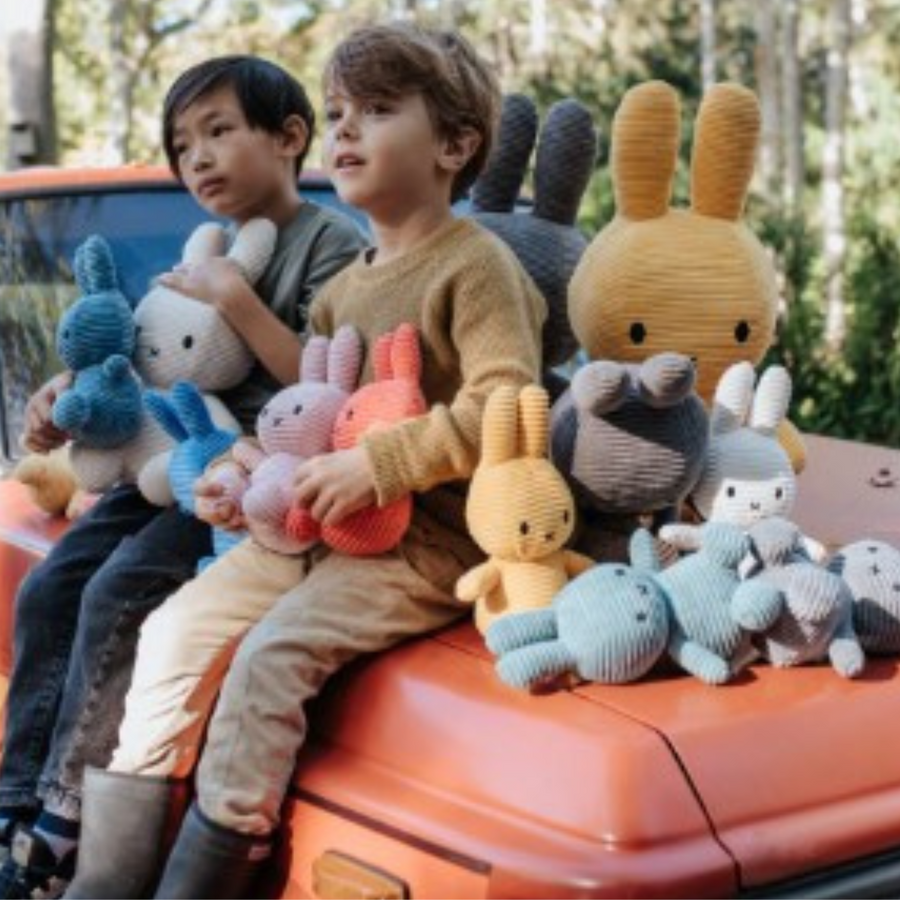 Peluche Miffy Eco Corduroy 23 cm Amarillo