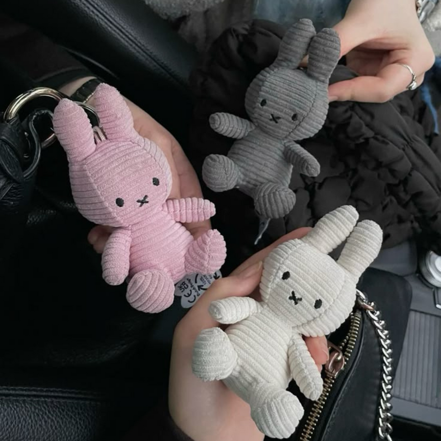 Llavero peluche Miffy Eco Corduroy 10 cm Off white