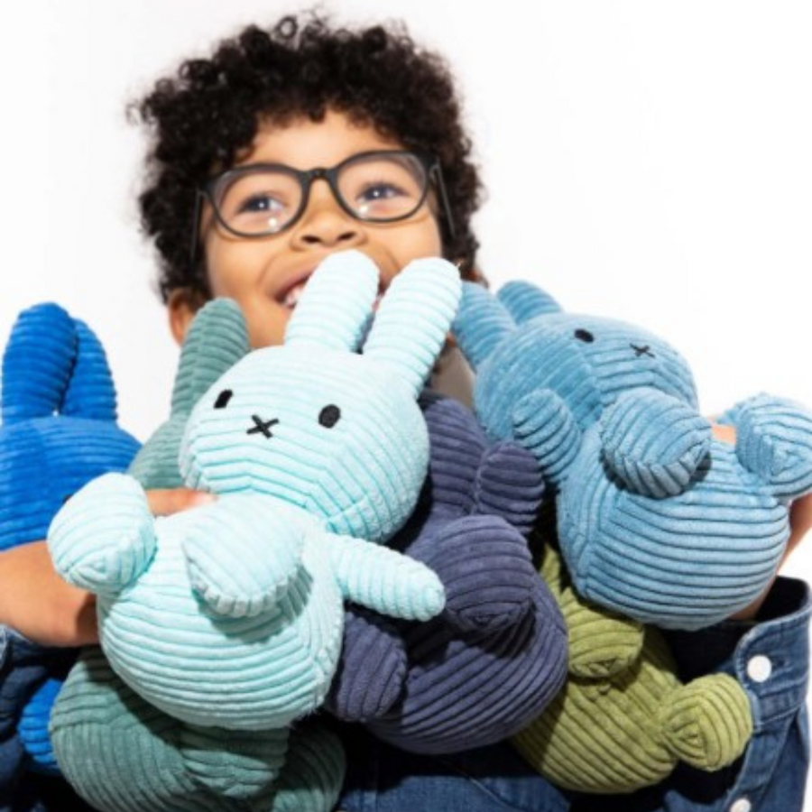 Peluche Miffy Eco Corduroy 23 cm Azul