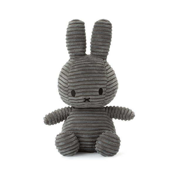 Peluche Miffy Eco Corduroy 33 cm - 13" color Grey