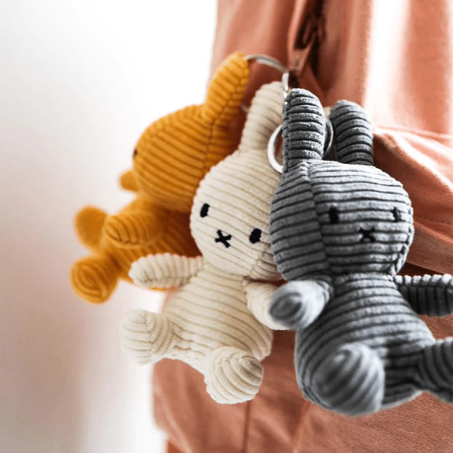 Llavero peluche Miffy Eco Corduroy 10 cm Azul