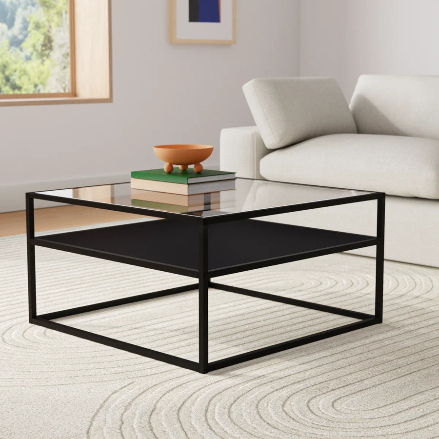 Mesa de centro 80 Metal Glass 2 niveles