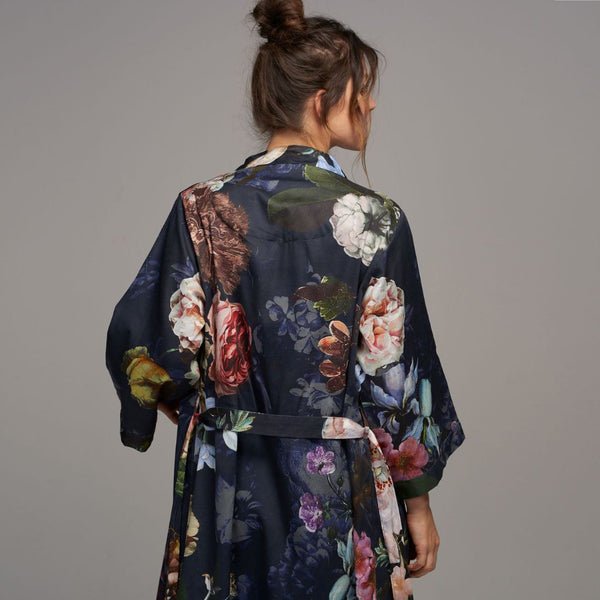 Kimono - Bata de descanso Fleur Color Nightblue