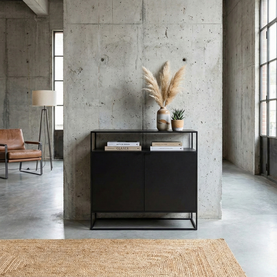 Gabinete simple con puertas METAL BLACK