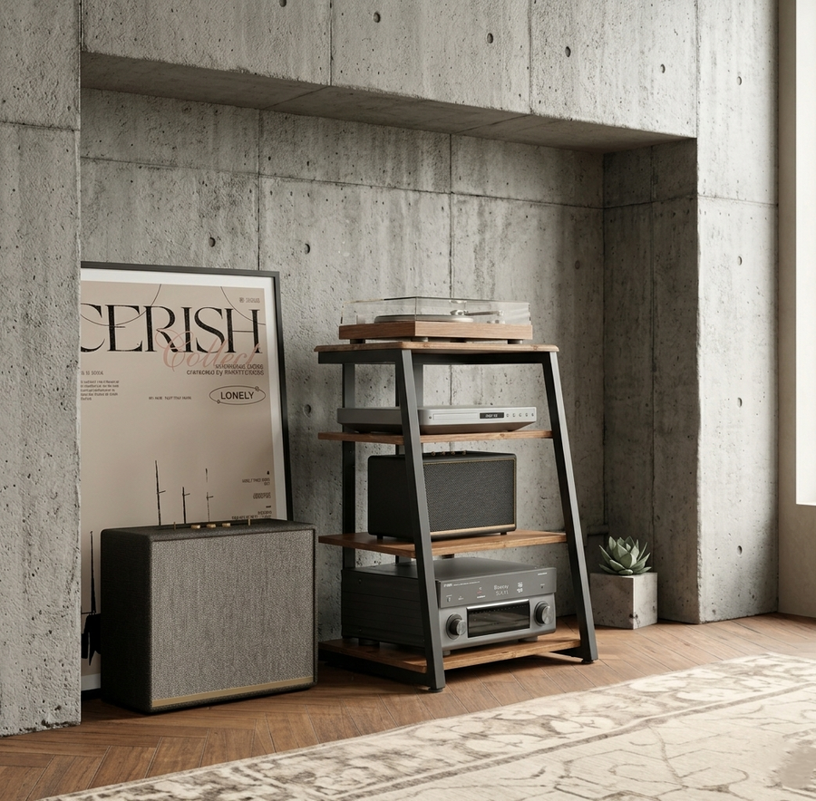 Mueble Vinilos Aukan repisas TOFFEE
