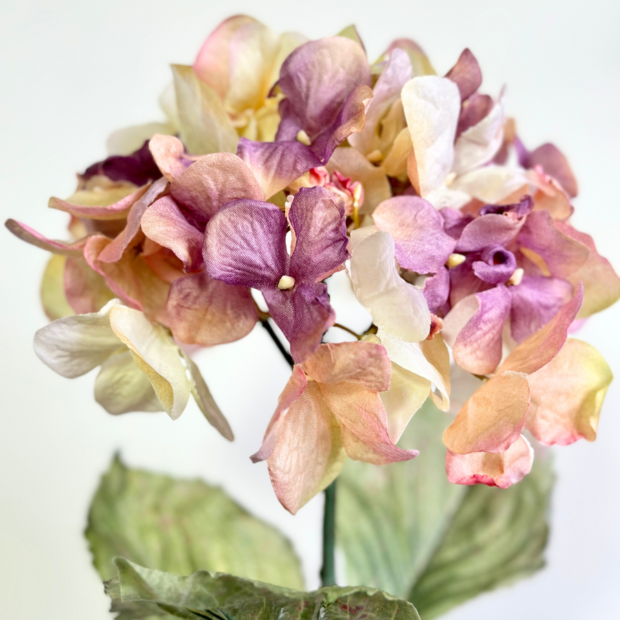 Flor de seda Hortensia Rosado Crepe 73 cm
