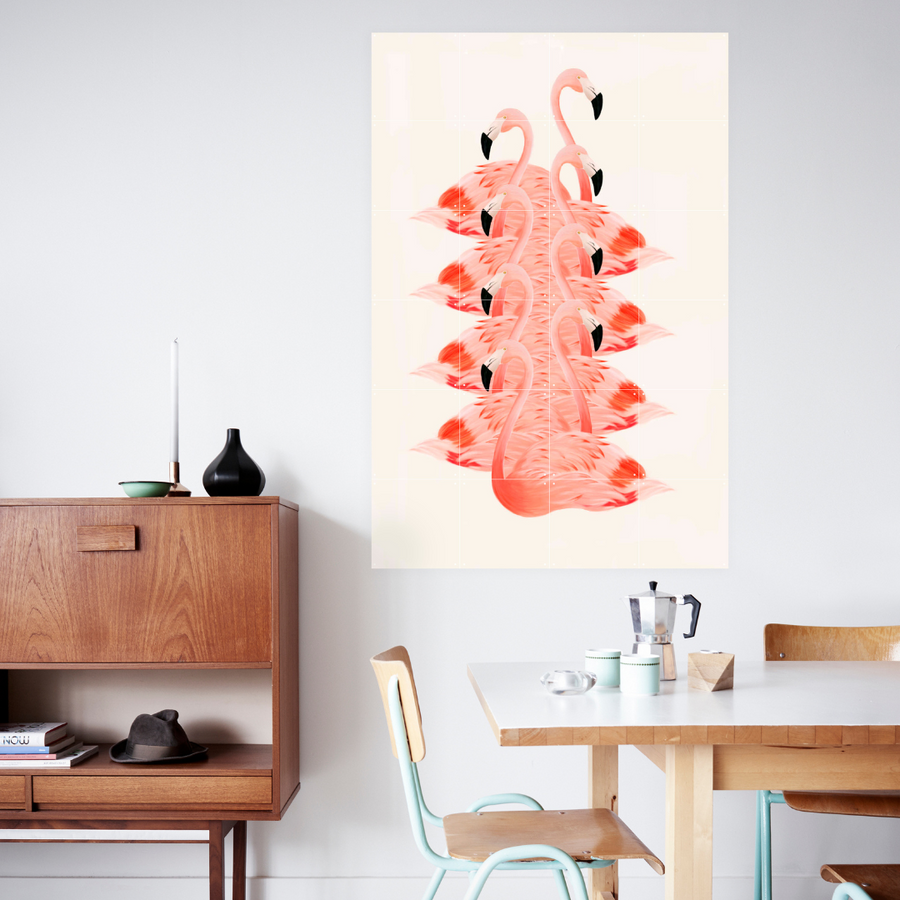 Mural IXXI Piled flamingos