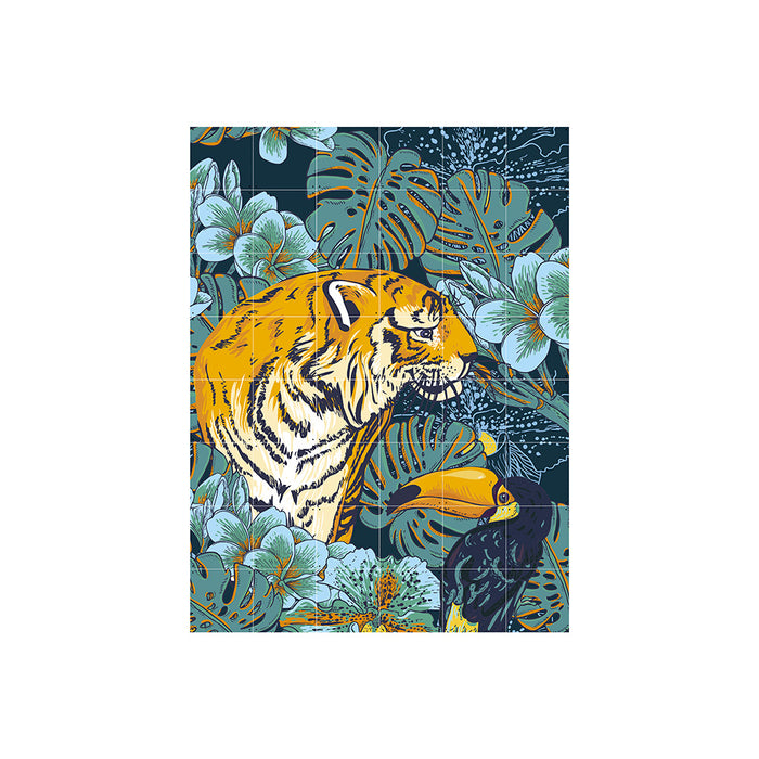 Mural IXXI Tiger Jungle & Toucan Family - doble cara