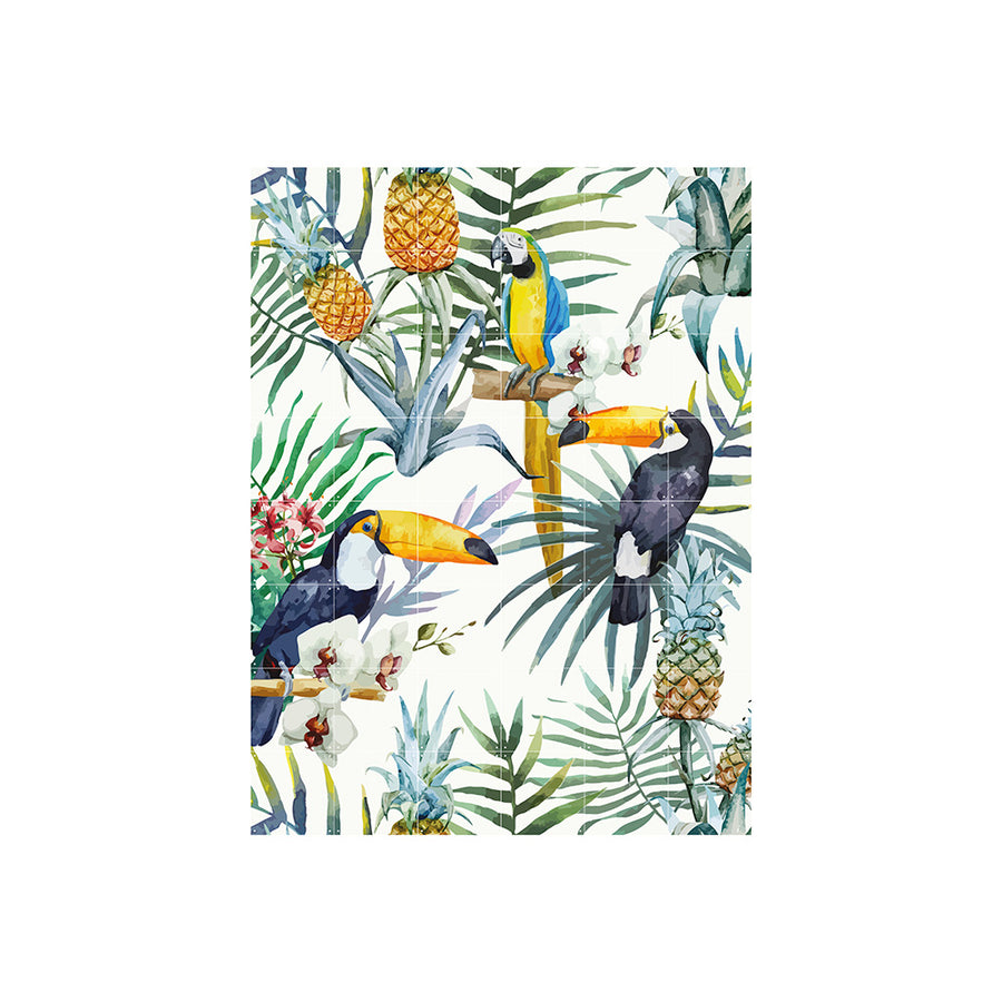 Mural IXXI Tiger Jungle & Toucan Family - doble cara