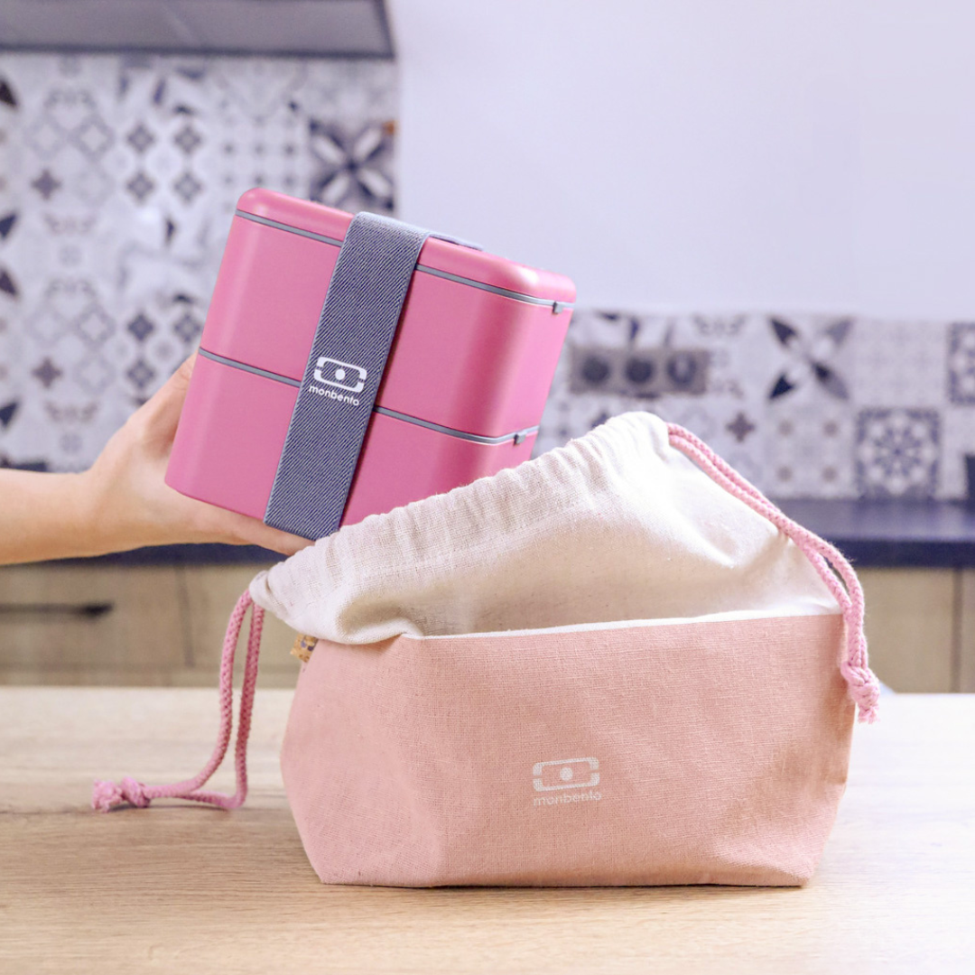 MONBENTO Bolsa contenedora MB Pochette L - Natural Flamingo