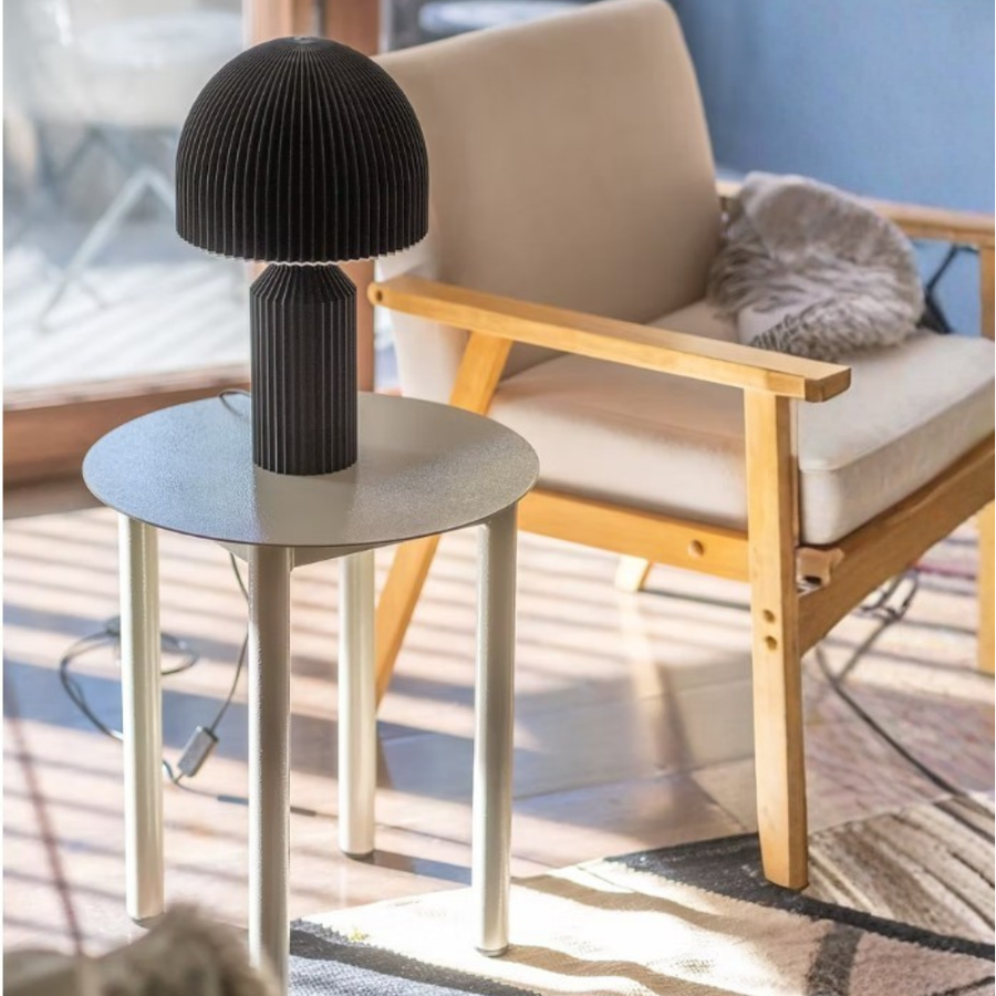 Mesa lateral - arrimo - auxiliar Pitao metálica Ø 44 x 51 cm
