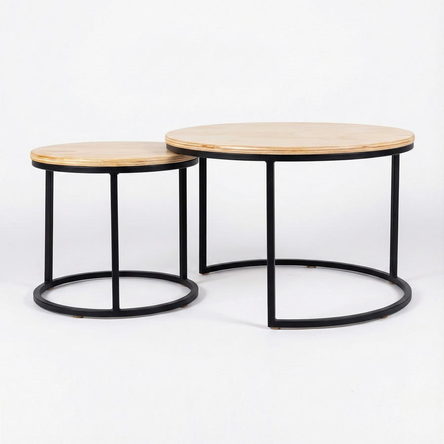 Mesa de centro circular nido MIMA Negro
