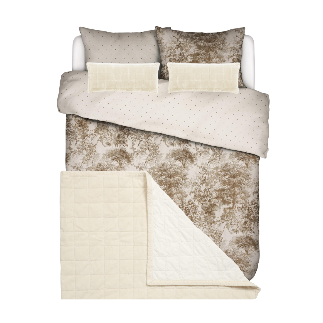 Set ropa de cama Aurelie vanilla y Julia sand