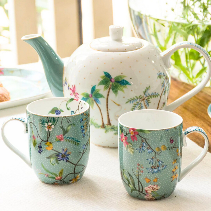 Set de 2 tazas pequeñas Jolie Flowers - 145 ml