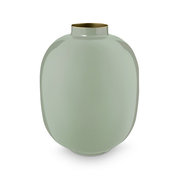Jarrón metal verde 32cm