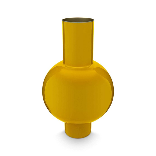 Jarrón metal medium amarillo 24 x 40 cm