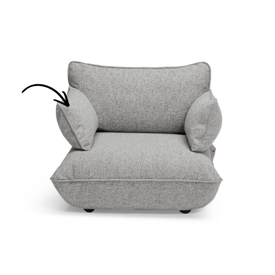 Reposabrazos para Sumo Sofa, mingle grid stone 65x25x35