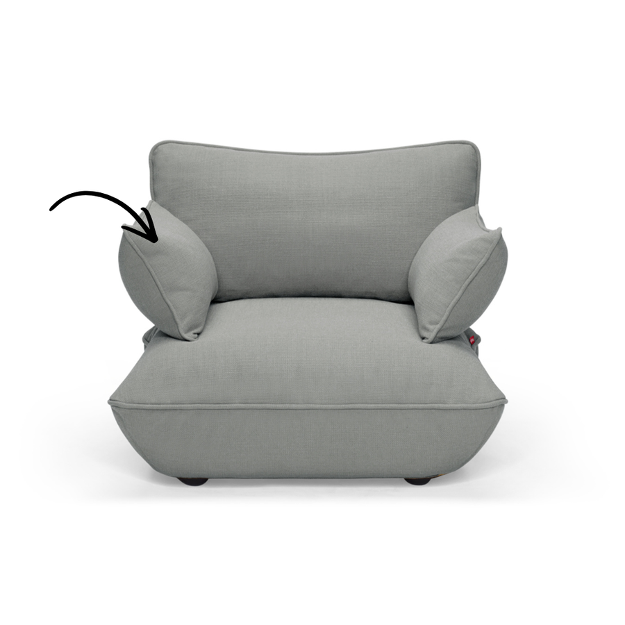 Reposabrazos para Sumo Sofa, mouse grey 65x25x35