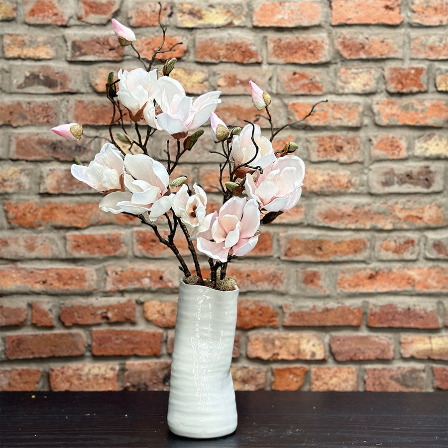 Flor de seda Magnolia Soulangeana Rosa Pálido 48 cm
