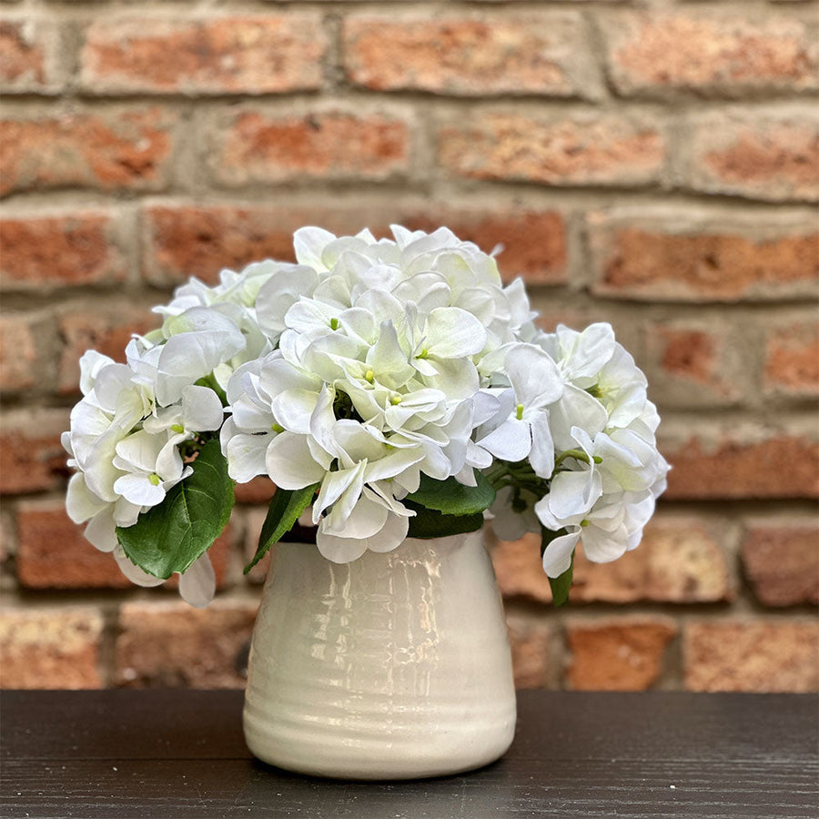 Flor de seda Hortensia Blanca 33 cm