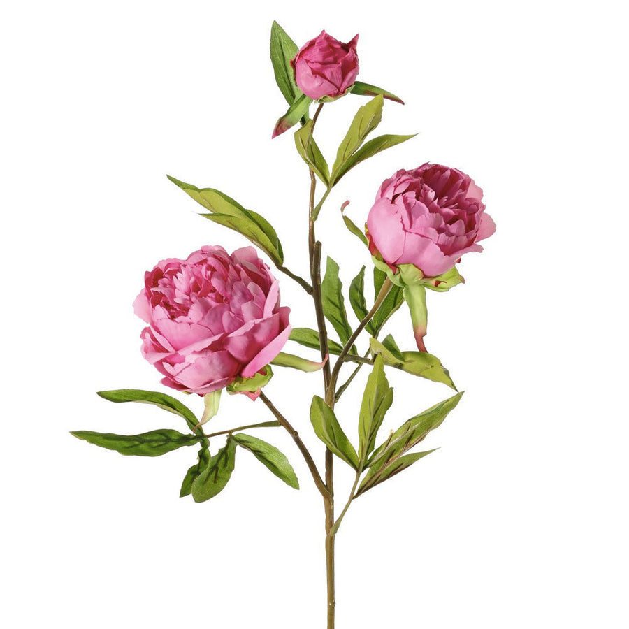 Flor de seda Peonía Magenta 73 cm