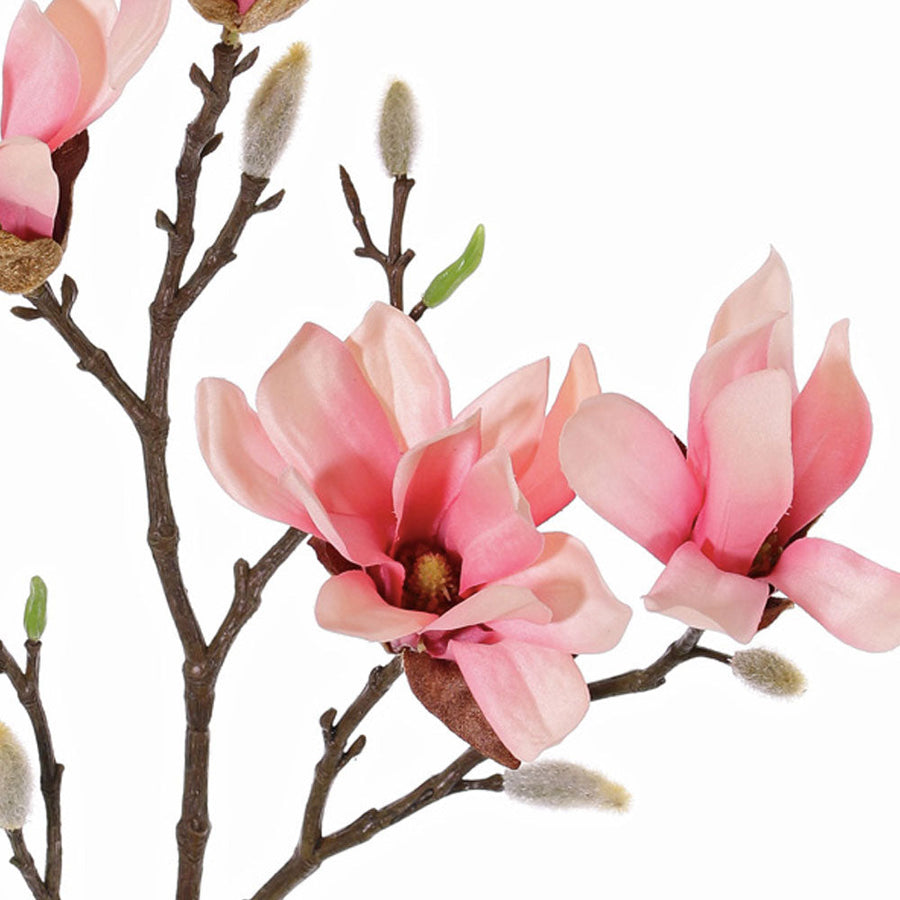Flor de seda Magnolia Stellata Rosada 60 cm