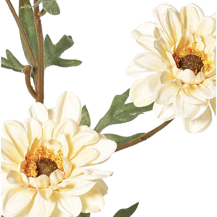 Flor de seda Crisantemo Crema 75 cm