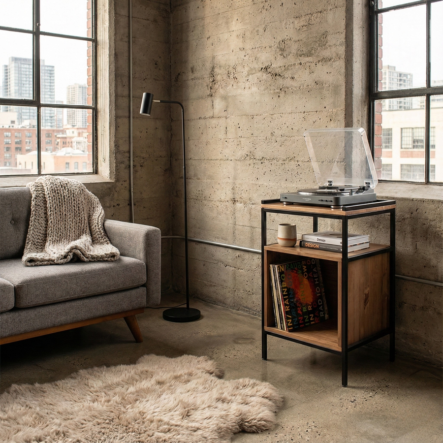 Mueble para vinilos 48 TOFFEE