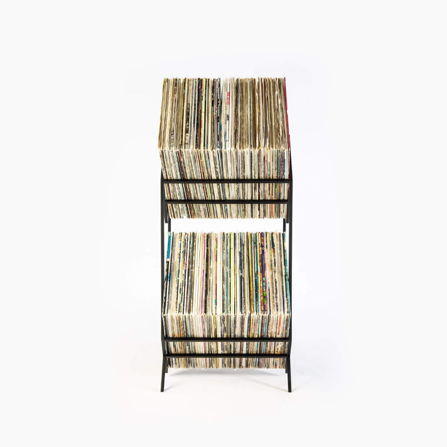 Porta Vinilo Dos Niveles LUXE METAL BLACK