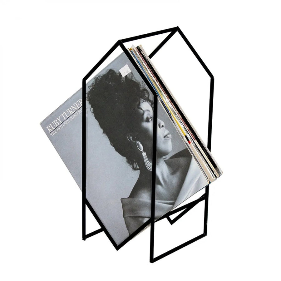Porta Vinilos Origami 30 LP Metal Black