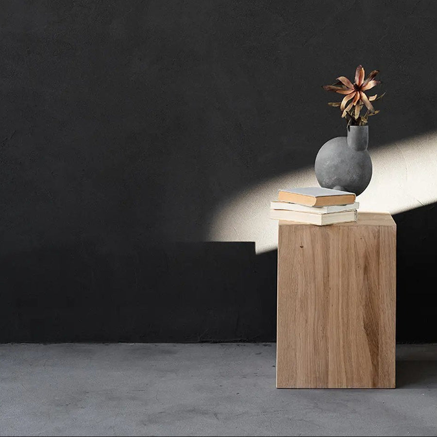 Mesa lateral Bassau de madera Moos