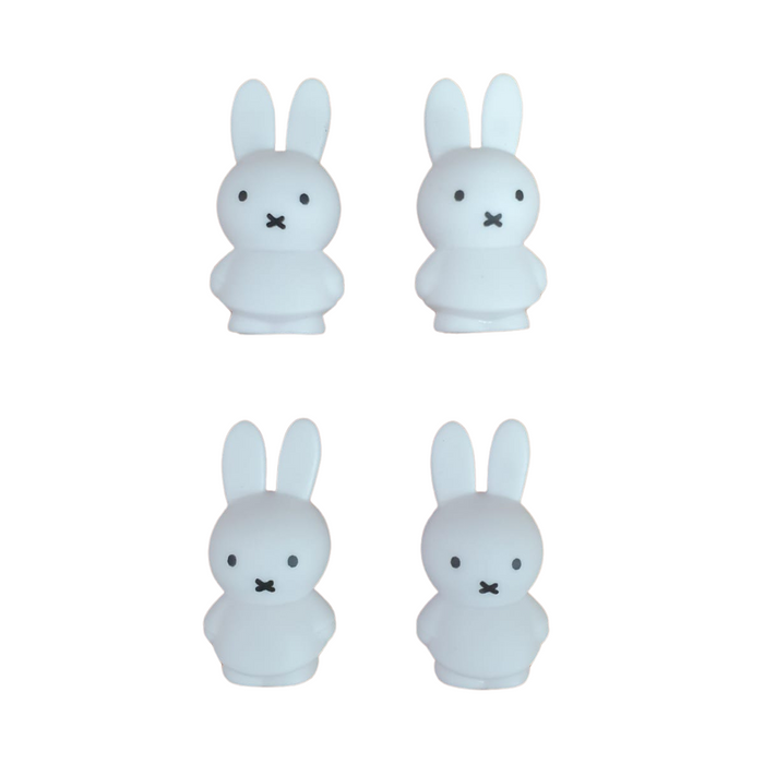 Set de 4 imanes Miffy rojo, azul y amarillo