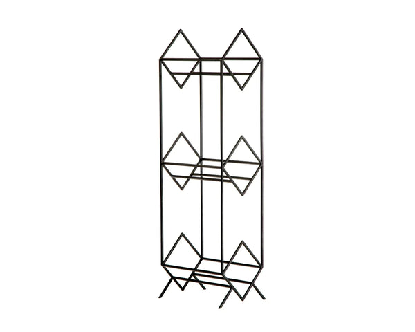 Porta Vinilo Tres Niveles Luxe Metal Black