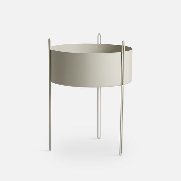 Macetero - Plant Station ALTO 40 Circular Metal Beige