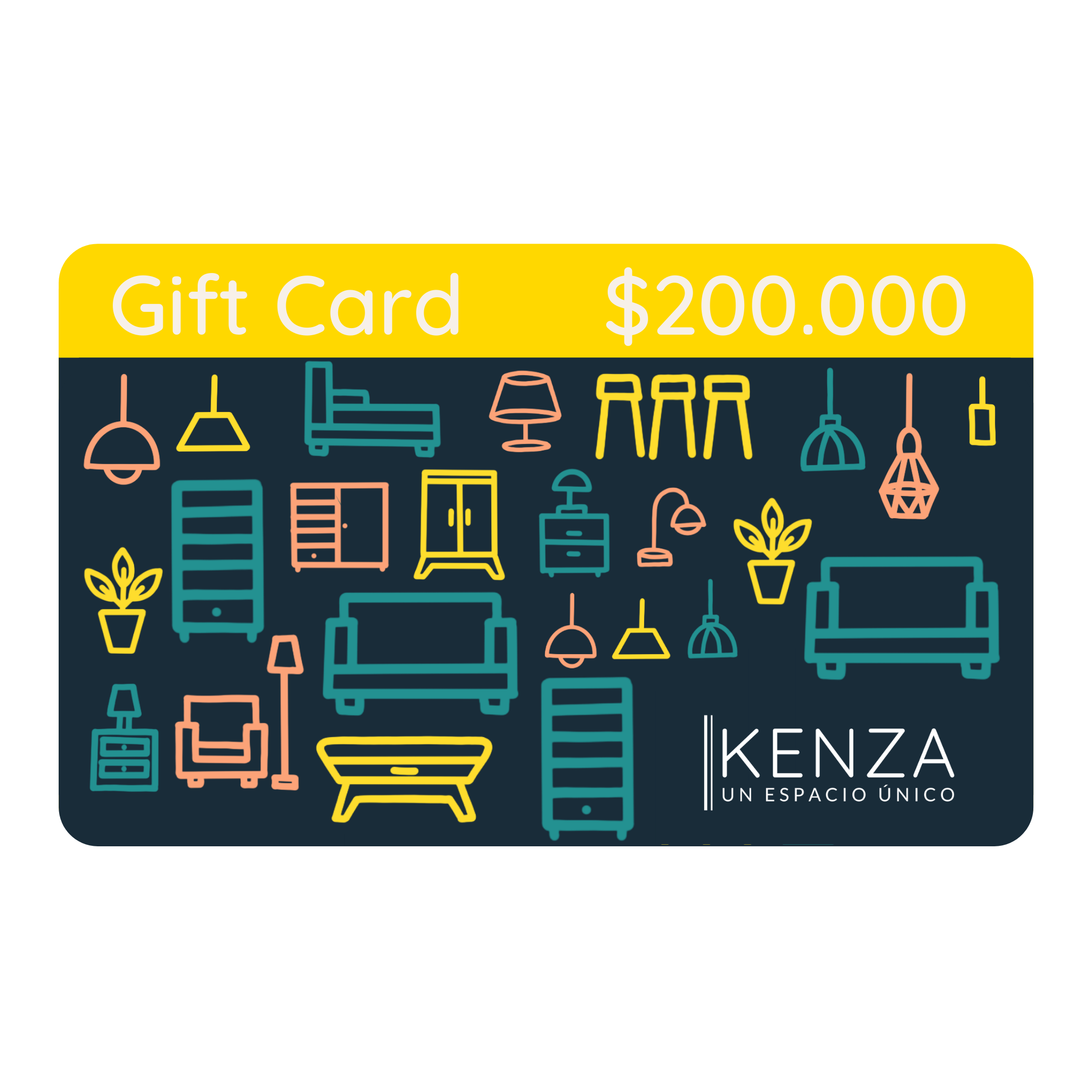 Gift Card Tarjeta de Regalo 200.000 pesos Kenza Decoración Diseño