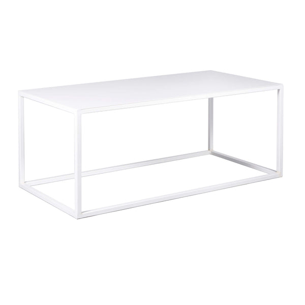 Mesa de Centro Rectangular Metal White