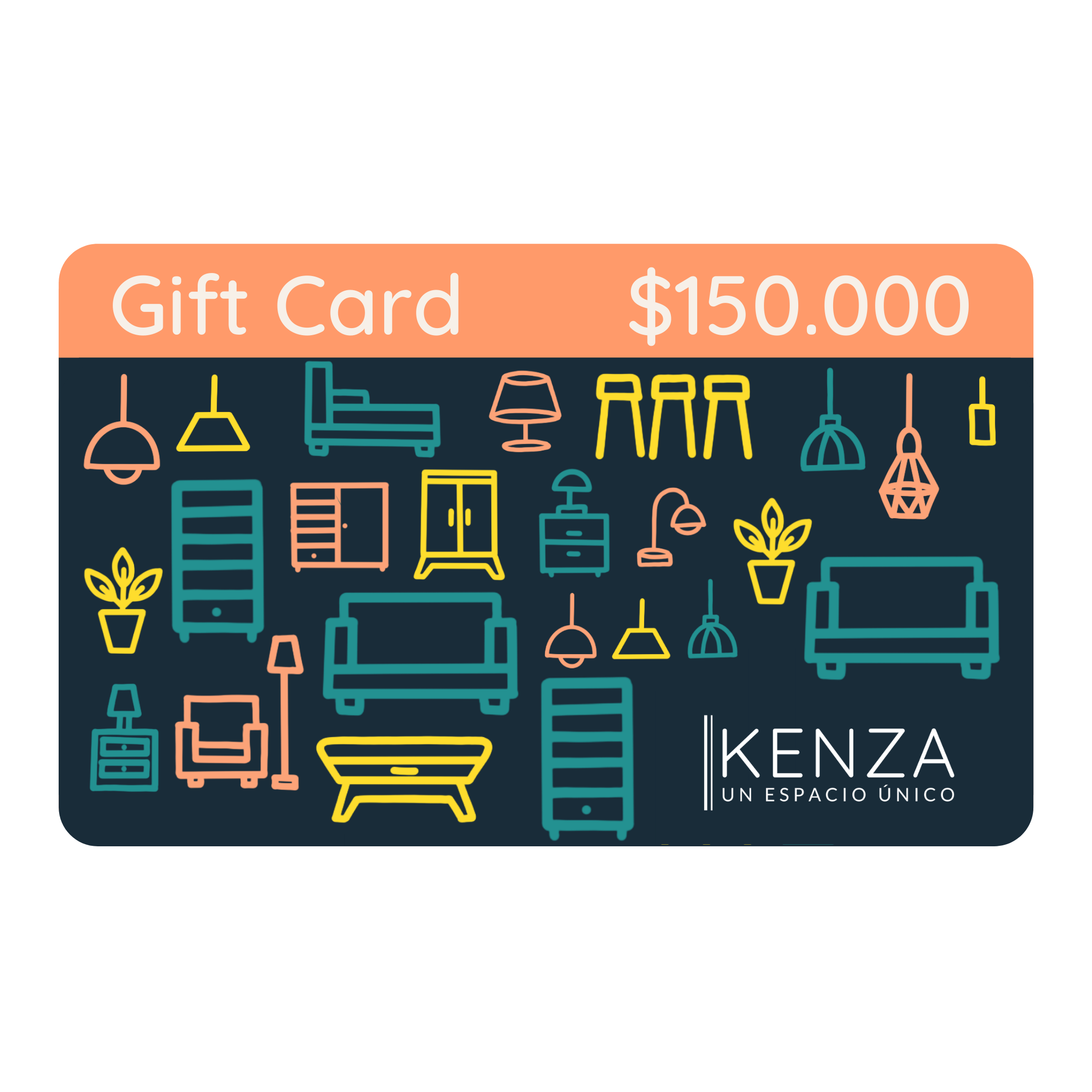 Gift Card Tarjeta de Regalo 150.000 pesos Kenza Decoración Diseño