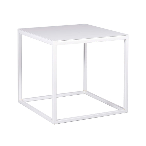 Mesa Lateral Cubo 40 Metal White